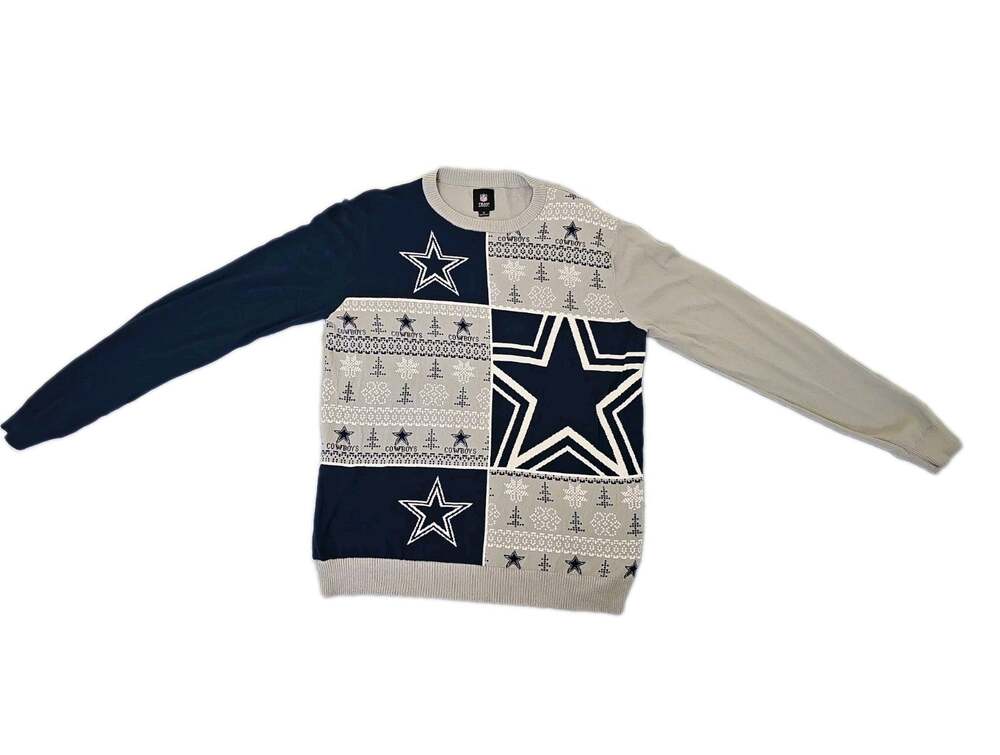 Dallas Cowboys Light Up Ugly Christmas Sweater Sz XL NFL Team Apparel Holiday